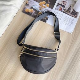 High Quality Saddle Bag Lightweight Ultra Light Nylon Oxford Cloth Casual Half Round One Shoulder Crossbody Bag for Women 230915