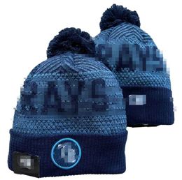 Rays Beanies Cap Tampa Bay Wool Warm Sport Knit Hat Hockey North American Team Striped Sideline USA College Cuffed Pom Hats Men Women