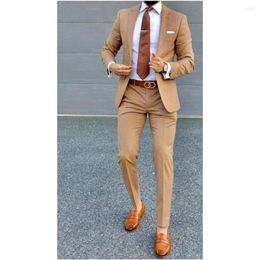 Men's Suits Casual For Men Notch Lapel Wedding Formal Coats Pants Bespoke Blazers Slim Fitted 2 Piece Party Prom Elegant Dress