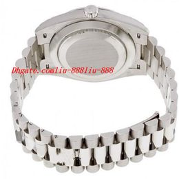 Luxury Watches 40 Blue Dial 18K White Gold Automatic Movement Men's Watch Mens Watch Wrist Watche237g