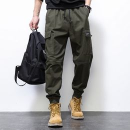 Men's Pants Spring and Autumn 2023 Street Fashion Loose Leggings Workwear Straight Drawstring Cotton Casual 230919