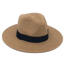 Wide Brim Hats Femme Vintage Panama Hat Men Straw Fedora Sunhat Women Summer Beach Sun Visor Cap Chapeau Cool Jazz Trilby Sombrero280t