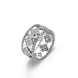 Band Rings Van Clover ring designer rings 18K Gold Plated 4Four Leaf Rings Fashion Style Full Diamond Classic designer Jewelry Kaleidoscope Ring for Women wedding pa