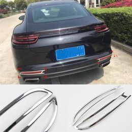 Car Rear Bumper Fog Light Lamp Moulding Guard Trim Fit For Porsche Panamera 2017-2018185B