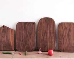 Chopping Blocks Black Walnut Wood Kitchen Cutting Board Solid Wood Rootstock Lacquerless Fruit Chopping board Kitchen wooden cutting board 230920