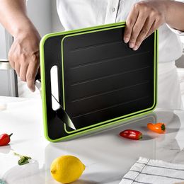 Chopping Blocks Double-side Cutting Board With Defrosting Function Chopping Board Kitchen Grinding Cutting Board With Knife Sharpener 230920