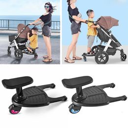 Stroller Parts Accessories Fashion Children Stroller Pedal Adapter Second Children Auxiliary Trailer Scooter Hitchhiker Kids Standing Plate with Seat 230919