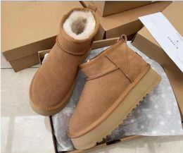 Australia designer boots tasman winter sheepskin snow boot Tazz Shearling platform Fur Slippers womens slides Classic ultra mini suede wool ankle booties ff