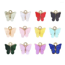 Charms 10Pcs Butterfly Pendant Enamel Jewellery Making For Necklace Bracelet Earring DIY Crafts