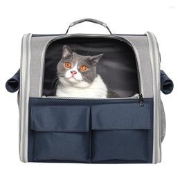 Cat Carriers Pet Bag Shaped Carrier Breathable Trekking Backpack For Dog Outside Travel Portable Supplies