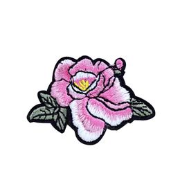 10 PCS Peony Flower for Clothing Iron on Transfer Applique Patch for Coat Sweater DIY Sew on Embroidered Accessories253Y