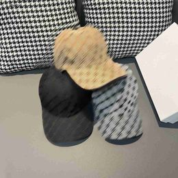 designer women hat fashion classic style cap leather buckle Grid Letter Full Print Ball Cap Including box Preferred Gift