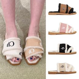 Women Winter Slipper Classic Fur Slipppers Luxury Designer Slides Snow Womens Slide Australia Sliders Lady Casual Shoes Fashion Black White Pink