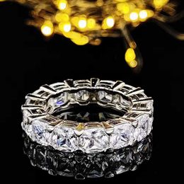 Band Rings Vecalon 8 styles Lustre Promise Wedding Band Ring 925 Sterling Silver Diamond Engagement rings for women men Jewelry x0920