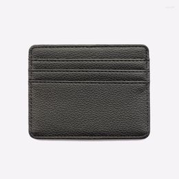 Card Holders Vegan Leather Slim Holder Soft PU Cases Covers With 6 Slots And 1 Change Slot Custom Initials Name