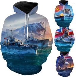 Hoodies masculinos mundo dos navios de guerra jogo moletom com capuz masculino pulôver 3d impresso legal designs moletom roupas femininas harajuku moda y2k com capuz