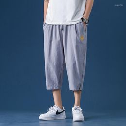 Men's Pants M-5XL Plus Size Men Harajuku Harem 2023 Summer Cotton Linen Joggers Male Vintage Korean Style Sweatpants Fashions