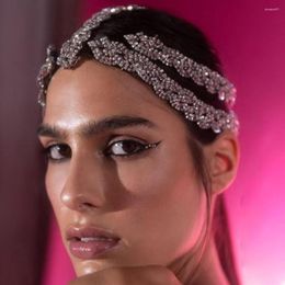 Hair Clips Stonefans Fashion Rhinestone Chains Accessories For Women Jewelry Bridal Diy Decoration Headwear