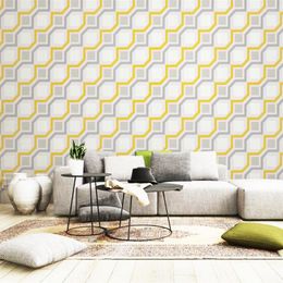 Wallpapers Nordic Modern Minimalist 3D Three-dimensional Geometric Abstract Honeycomb Lattice Living Room Bedroom Background Wall Wallpaper