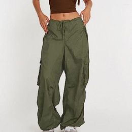 Women's Pants 2023 Casual Baggy Wide Leg Sweatpants Loose Drawstring Low Waist Streetwear Cargo Fashion Women Hippie Joggers Trousers