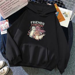 Women's Hoodies Vintage Friends Forever Hoodie Women Casual Hooded Shirt Harajuku Fashion Streetwear Oversized Sweatshirts Y2K Tops Clothes