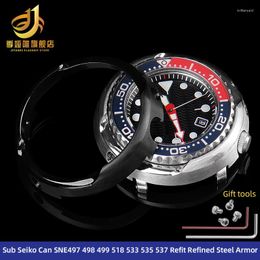 Uhrenarmbänder geeignet für Can SNE497/498 Refined Steel Modified Case SNE499/533/535/537 Series Ring