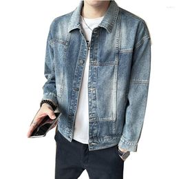 Men's Jackets 2023 Autumn Men Casual Cotton Denim Jacket Classic Style Fashion Slim Fit Washed Retro Blue Jeans Coat Male Brand Clothing