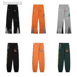 Mans Sweatpants Dept Designer cotton Sports Pants Letter Jeans Hand Painted Ink Splashing Stitched and Women High Street Drawstring Fall Clothes