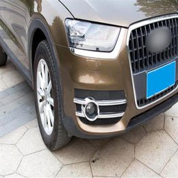 for Audi Q3 2012 - 2015 Chrome Front Fog Light Lamp Cover Trim Decoration 2pcs2796