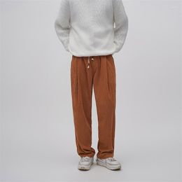 Men's Pants Japanese Retro Corduroy Spring Autumn Drape Causal Loose Straight Sports Casual Long Trousers Men Bottom Male Clothes