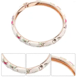 Charm Bracelets Floral Bracelet Creative Wristband Memorial Gift Bangle Ethnic Style Daily Jewelry Alloy Lady Fashion Hand Adornment