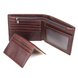 Code 186 Genuine Leather Fashion Men Wallet with Card Holders Po Holder Man Purses High Quality237S