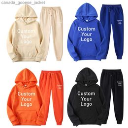 Men's Hoodies Sweatshirts Make Your Design Text Custom Hoodies Sets Men Women Printed Original Design High Quality Gifts Sweatshirts and SweatpantsL230920