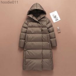 Women's Down Parkas 2023 Winter Down Coat Women Ultra Light Long Puffer Jacket Female Cusual Warm Thickening Parkas with Hood Outerear Overcoat Lady L230920