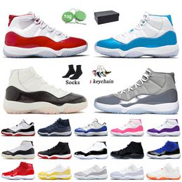 2024 Jumpman 11 all red basketball shoes with Box - Cool Grey Neapolitan Midnight Navy Bred - Unisex Sports Trainers