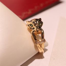 Selling leopard ring with gutta percha Domineering trend personality Mechanical leopard neutral ring Street style king fan'er289k