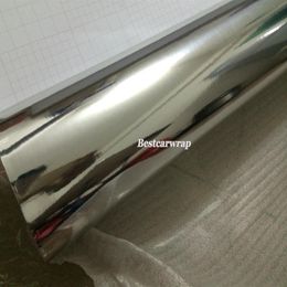 Stretchable Flexible Silver Chrome Wrap Vinyl Wrap Chrome Mirror Film For Car Wrap Air Bubble Size1 52 20M Roll 5ft x 65ft302R