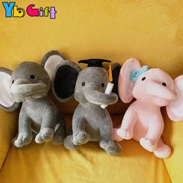 Plush Dolls Graduation Elephant Plushie Elephant in Doctoral Cap Toys For Graduate Party Toys Cute Children Baby Kids Kawaii Gifts Toy 230920