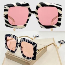 Luxury Designer black and gold sunglasses 0722S - Polycarbonate Sheet Rectangular Frame for Men and Women with Original Design