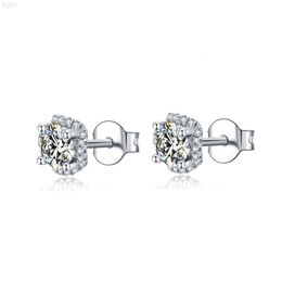 Hot Sale Luxury Moissanite Earrings Studs 925 Sterling Silver 0.5ct Vvs Moissanite Diamond Earrings for Women