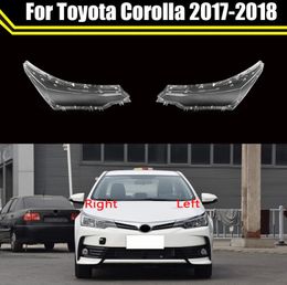 Car Transparent Lens Lamp Caps Shell Styling For Toyota Corolla 2017-2018 Replacement Headlamp Lampshade Glass Headlight Cover