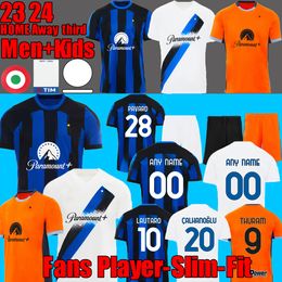 Soccer Jerseys 23 24 Inter HOME Away Third BARELLA VIDAL LAUTARO ERIKSEN ALEXIS DZEKO CORREA UNIFORMS Shirt 2023 S Football Men