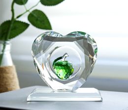 Decorative Objects Figurines Small Apple Crystal Ornaments Crafts Office Creative Gifts Ornaments Home Decoration Accessories Living Room Decoration 230920