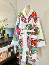 Designer luxury jacquard ladies Pyjamas men's dressing gown vintage gown with belt woman men's winter yukata thick lover dressing gown 10 Colours