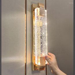 Wall Lamp Bedsides Living Room Tv Background Decoration Indoor Light Fixtures Modern Gold Luxury Rectangular Bubble Bedroom