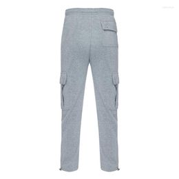 Men's Pants Cargo For Men Drawstring Elastic Waist Multi Pocket Hiking Jogger Sweatpants Sports Athletic Trousers