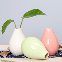 Vases Creative Ceramic Vase Decoration Living Room Flower Arrangement Dry Art Personality Small Diameter Device Modern S