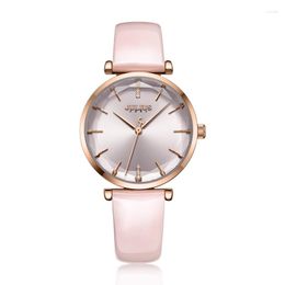 Wristwatches Julius Watch Quartz Analogue Hand Sparkling Glass Classic Simple Design Fashion Factory Wholesale Wristwatch Hour JA-1094