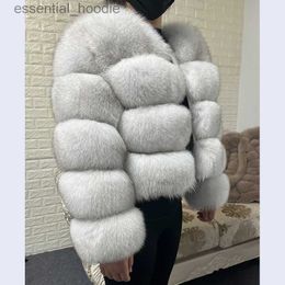 Women's Fur Faux Fur MAOMAOKONG 2023 Natural Real Fox Fur Coat Women Winter Long Sleeve Luxury Raccoon Fur Jackets Thick Top Female Furry Coat Vest L230920