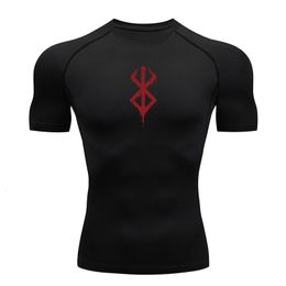 Men s T Shirts Anime Berserk Guts Compression Shirt Fitness Sport Running Tight Gym TShirts Athletic Quick Dry Tops Tee Summer 230920